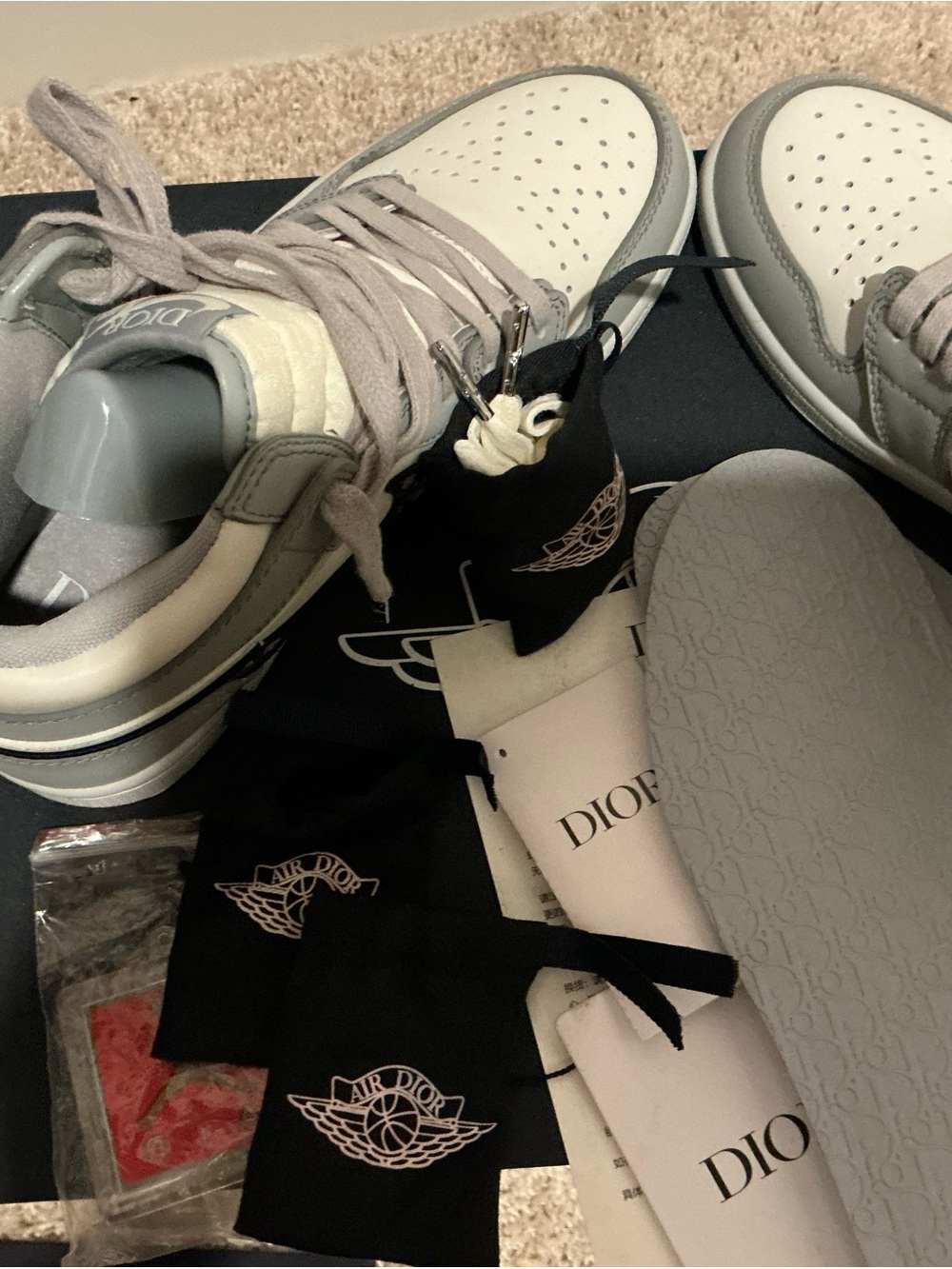 Dior Black Shoe Box with White Air Dior Logo - Men Accessories - Picture 5 of 6